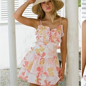 NWT Sabo Skirt Hanalei Frill Dress - Pollen Size XL